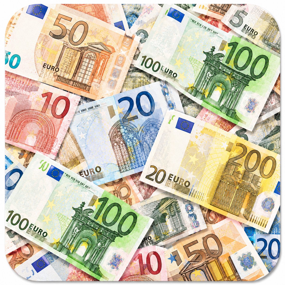 Bierviltjes "EURO" opdruk (50 STUKS)