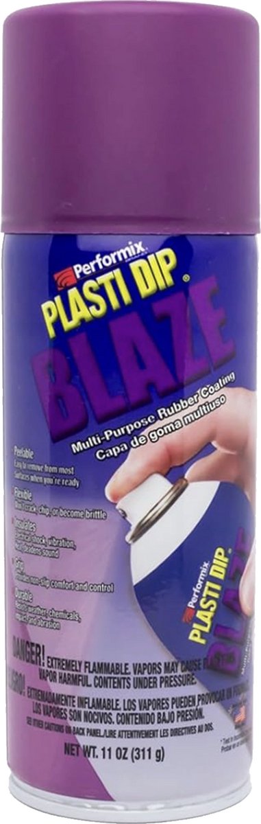 Plasti Dip Blaze Purple 325 ml – Neon Paarse Spuitfolie – Verwijderbare Rubber Coating – Sprayfolie Auto, Motor & Velgen