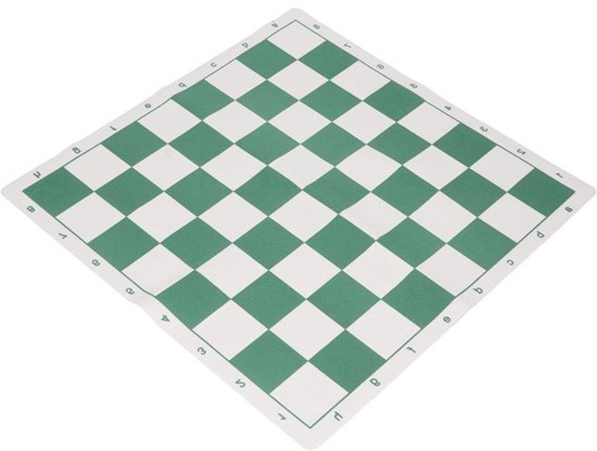 Schaakbord - Tafelspel - Recreatief spel - Slijtvast PU-leer - Maat M - Zwart