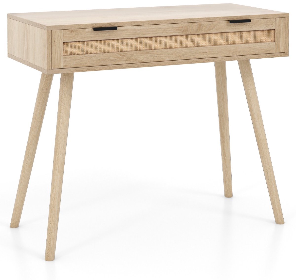 SureDeal® - Consoletafel - Rotan - Schuiflade Haltafel Bohemian - 88x40x77 cm - Naturel