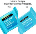 Neutrogena Hydro Boost reinigingsdoekjes: verpakking met nieuw design versus oude design.