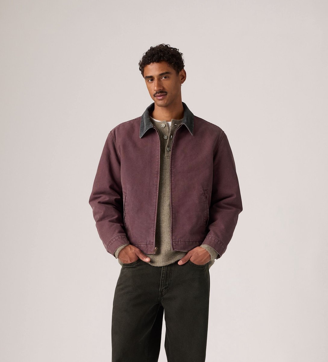 Levi’s Castro Full Zip jasje met bruine voering
