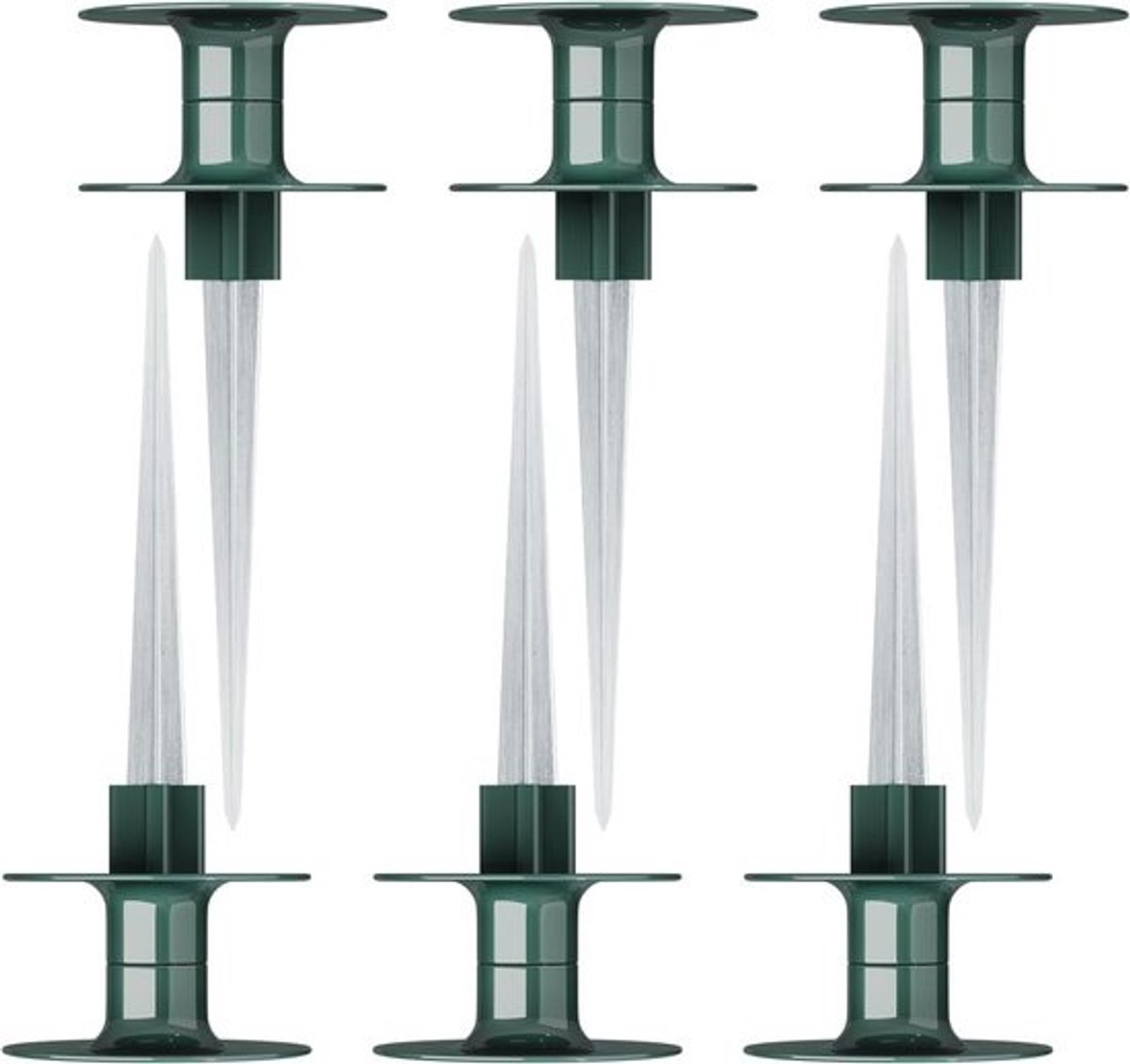 Set van 2 slangbeschermers voor tuinslangen - Tuinslanggeleider met verzinkte metalen spike en zware draaisluiting