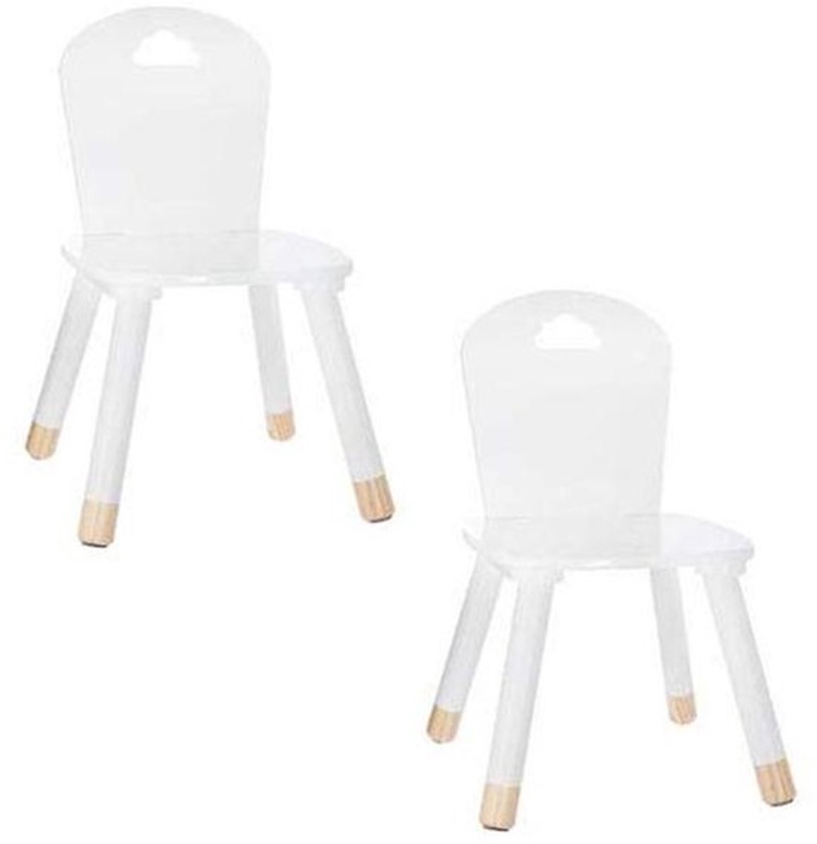 Kinderstoelen voor kinderen - 2 stuks, Wit