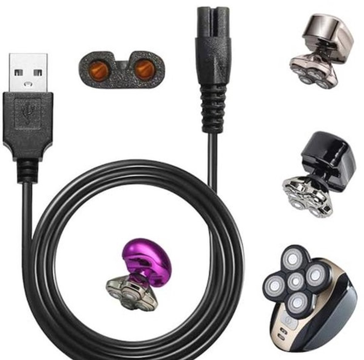 USB Oplader Snoer voor Hoofdscheerapparaten - Compatibel met Veel Merken