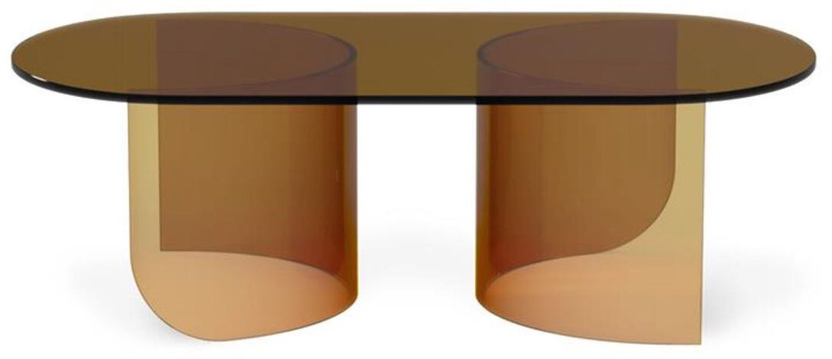 Fest Plateau Salontafel Glas Amber - Bruin