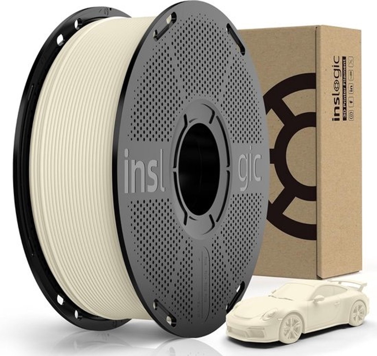 Matte PLA Filament 1.75mm, Bottenwit 1KG voor 3D Printer - Hoge Precisie