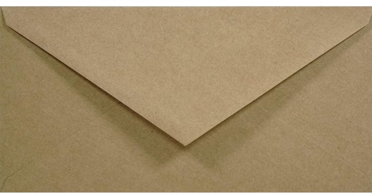 Bruine Kraft Enveloppen DIN Lang (110x220mm) Zonder Venster - Voor Uitnodigingen en Kerstkaarten
