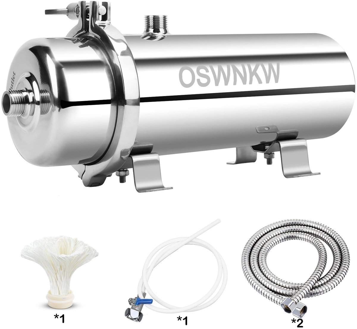 G&G ultrafiltratie waterfilter - Waterzuiveraar - Waterleidingfilter - 480L per uur - RVS - Leidingwater - 1-4 Bar - Kraan