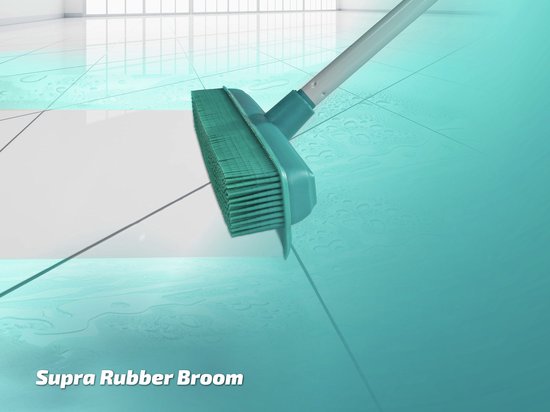 Leifheit Classic Suprabezem - rubberen bezem met telescoopsteel - 80-140 cm steellengte - 35 cm veegbreedte van Leifheit — afbeelding 5