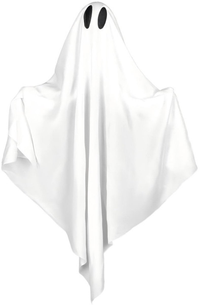 Hangende Halloween-geest van stof – 3 stuks – 68 x 50 cm – Geestdecoratie met diverse gezichtsuitdrukkingen – Decoratief spook – Accessoire voor Halloween-decoratie – Halloween-decoratiedoek – Geschikt voor het creëren van een Halloween-sfeer.