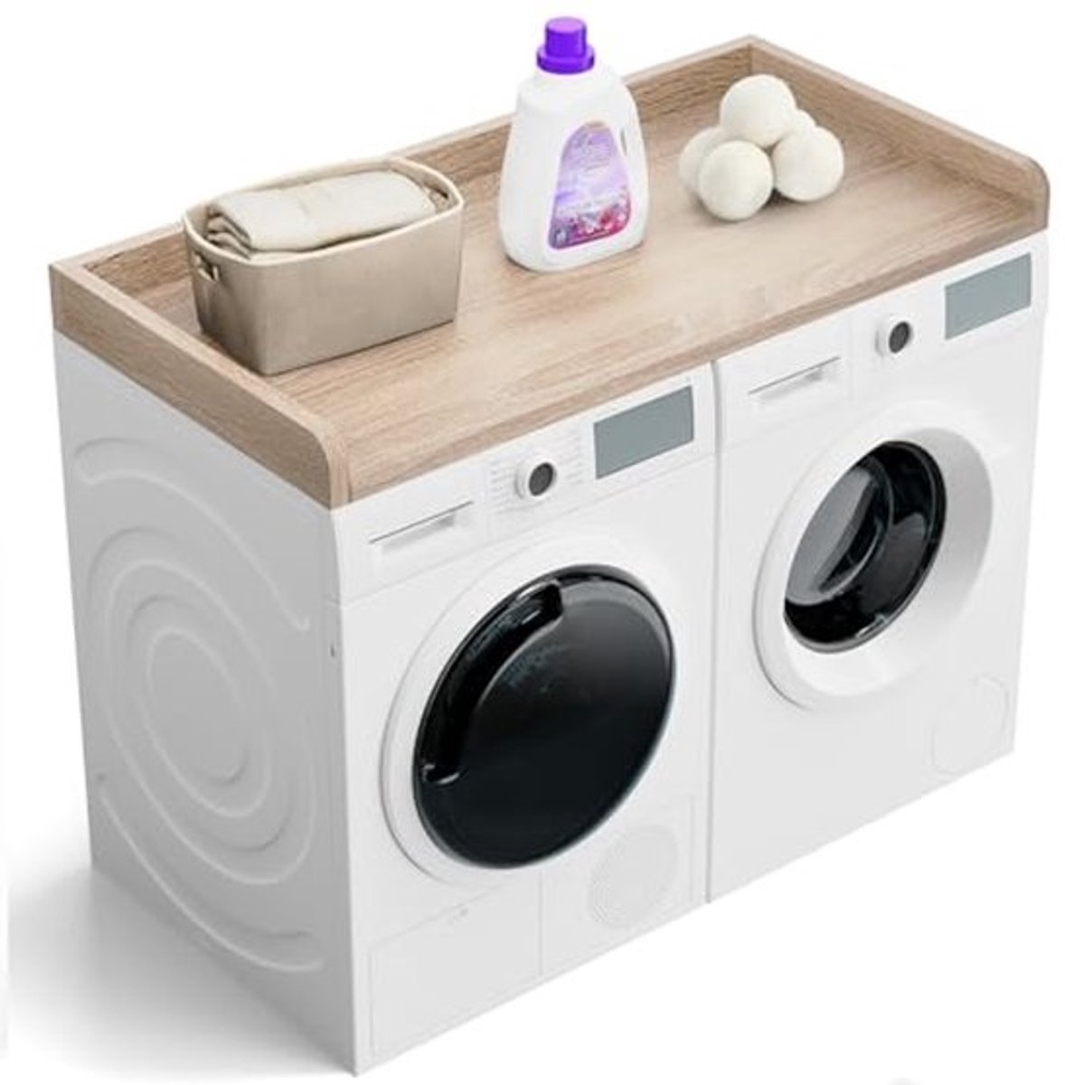 Droogkast Blad voor Organisatie van de Wasruimte - Houtkleurig Melamine 27,5" Diepte x 54" Breedte
