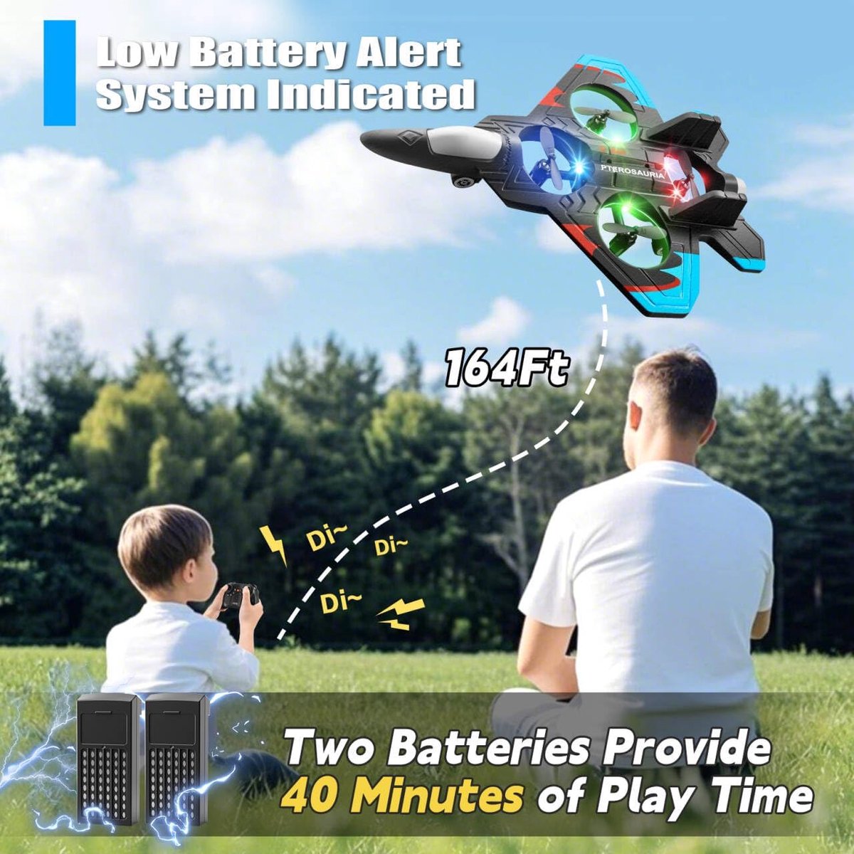 V32 Schuim RC Vliegtuigen - voor kinderen en volwassenen van 8-16 jaar - RC Gevechtsvliegtuig met verlichting - 360° Flip Gevechtsvliegtuig Speelgoed - Stunt Roll - Vliegtuig Speelgoed Cadeau voor Kinderen (inclusief 2 batterij) — cadeau in Spellen & Speelgoed - foto 8