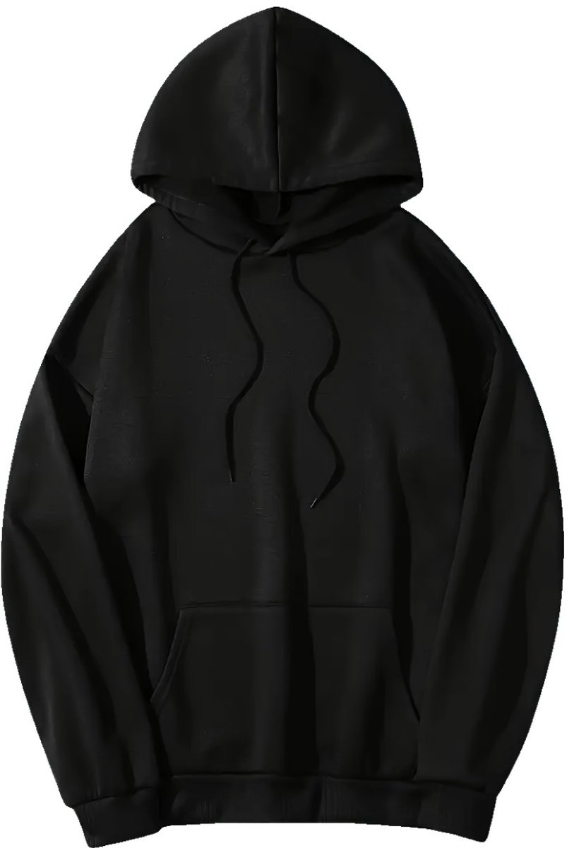 Currero Hoodie Heren Warme Hoodie Met Capuchon Comfortabele Sweater Casual Trui Pullover Herentrui Zwart