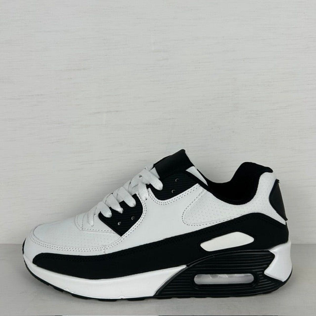 Gave air sneakers wit zwart (maat 36 t/m 45) 45 / Zwart