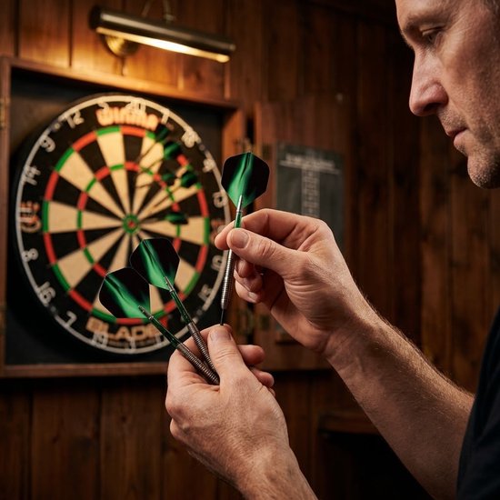 Groen zwart dart flights set unisex met patroon 15 stuks standaard vorm dart flights accessoires voor darts van NUVEX — afbeelding 3