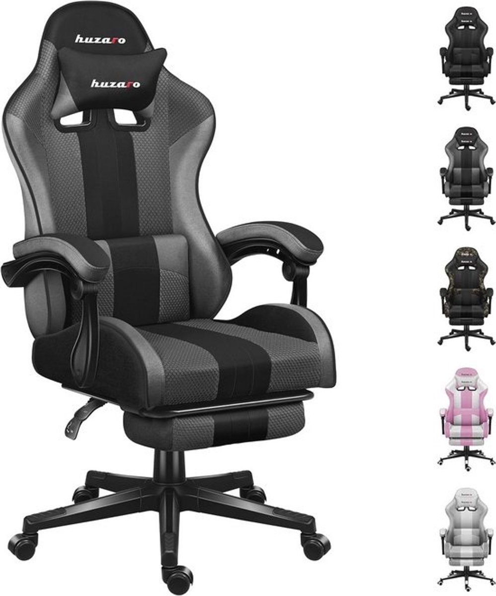 Gamingstoel met voetensteun en ademend materiaal, tot 140 kg