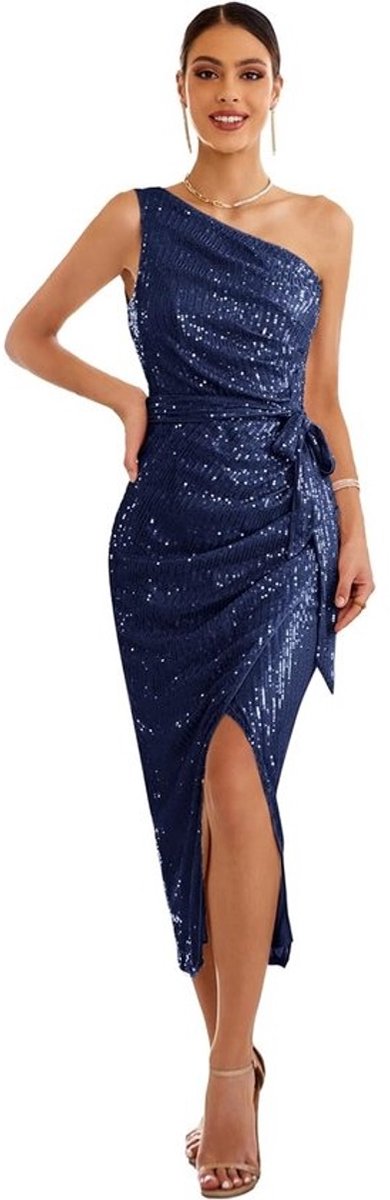 Dames Cocktailjurk met Pailletten - Feestelijke en Elegante Bodycon Jurk