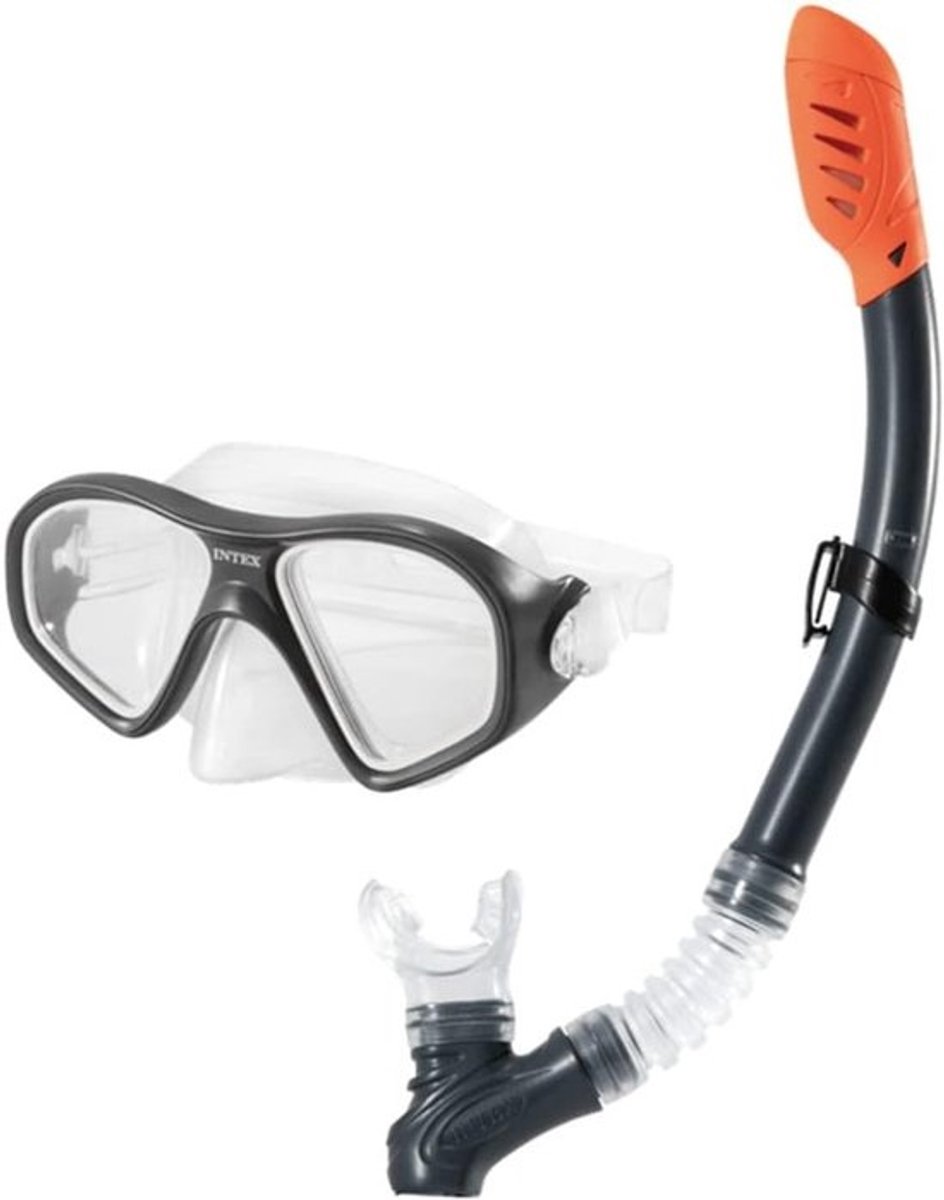 Duikmasker en Snorkel Set - Polycarbonaat Glazen - Verstelbaar - Latexvrij - Vanaf 14 Jaar