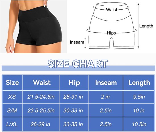 Hoge Taille Hotpants voor Dames, Scrunch Butt Lifting Shorts, Comfortabele Fietsshorts voor Yoga, Gym en Hardlopen — afbeelding 3