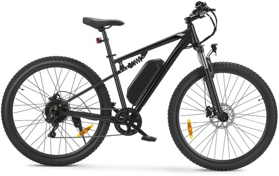 Touroll U3 Pro Elektrische Mountainbike - 48V 720Wh Accu - 150 km Actieradius - 70 Nm Motor - Volledige Vering - Hydraulische Schijfremmen - Shimano 7 Versnellingen - 29 inch E-Bike, Zwart van Touroll — afbeelding 2