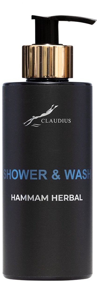 Shower & Wash Hammam Herbal 300 ml - met gouden pomp - zwarte fles