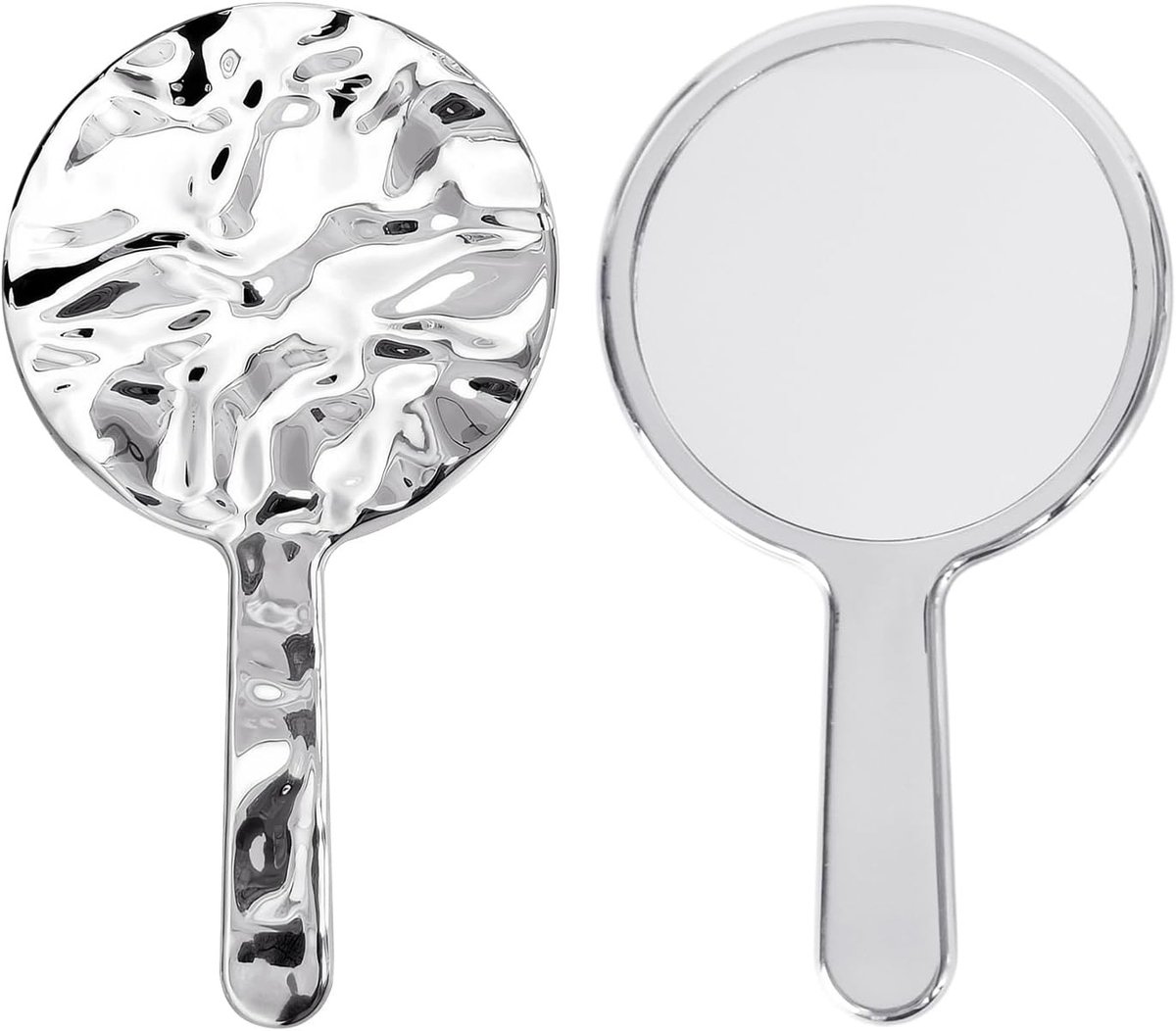 Professionele Handspiegel voor Kappers en Make-up, Draagbare Reisspiegel met Handvat, Compacte Rond Spiegel voor Haarstyling en Schoonheid