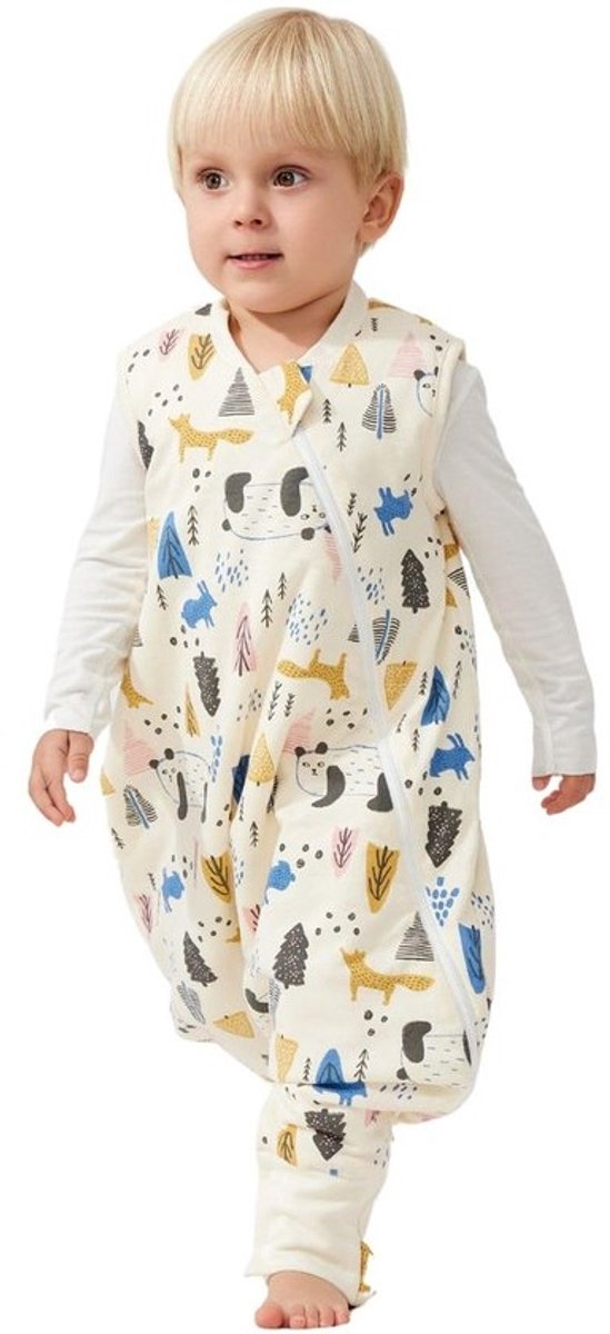 SnelShoppen - Babyslaapzak met benen 2,5 tog - Warme slaapzak voor peuters 2-3 jaar - 100% Katoen, Draagbare Dekens met Voeten - Panda Design