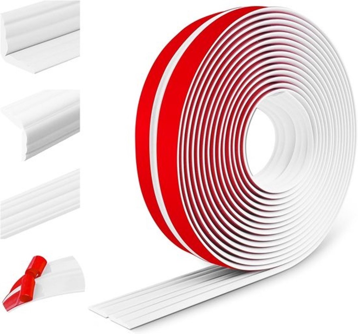 Zelfklevende Hoekprofielen 40mm x 3m - Flexibele Stootrand voor Muur, Vloer en Plafond - Wit