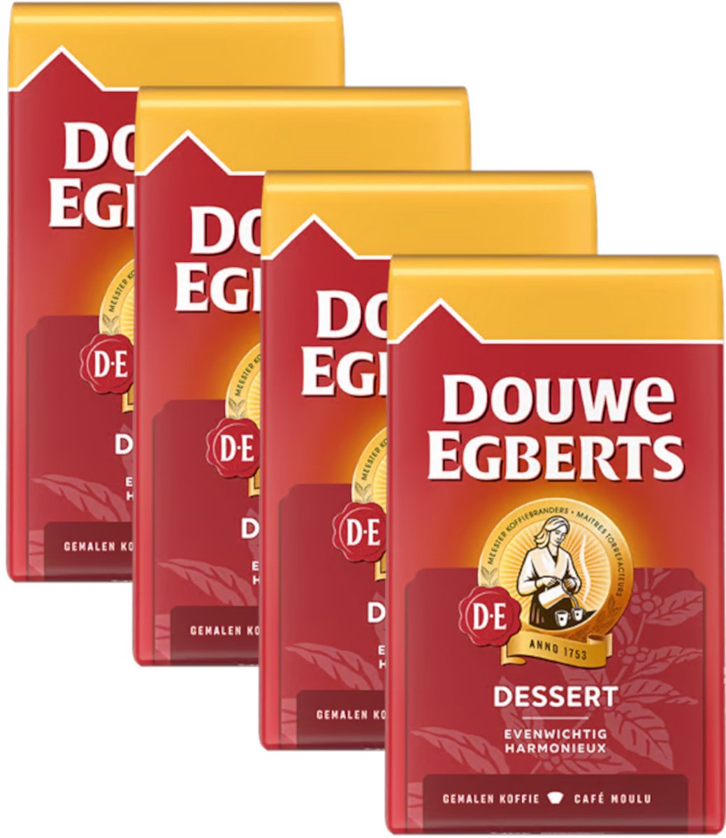 Douwe Egberts Dessert - Multipack - Gemalen Koffie - 1000g (4x250g)