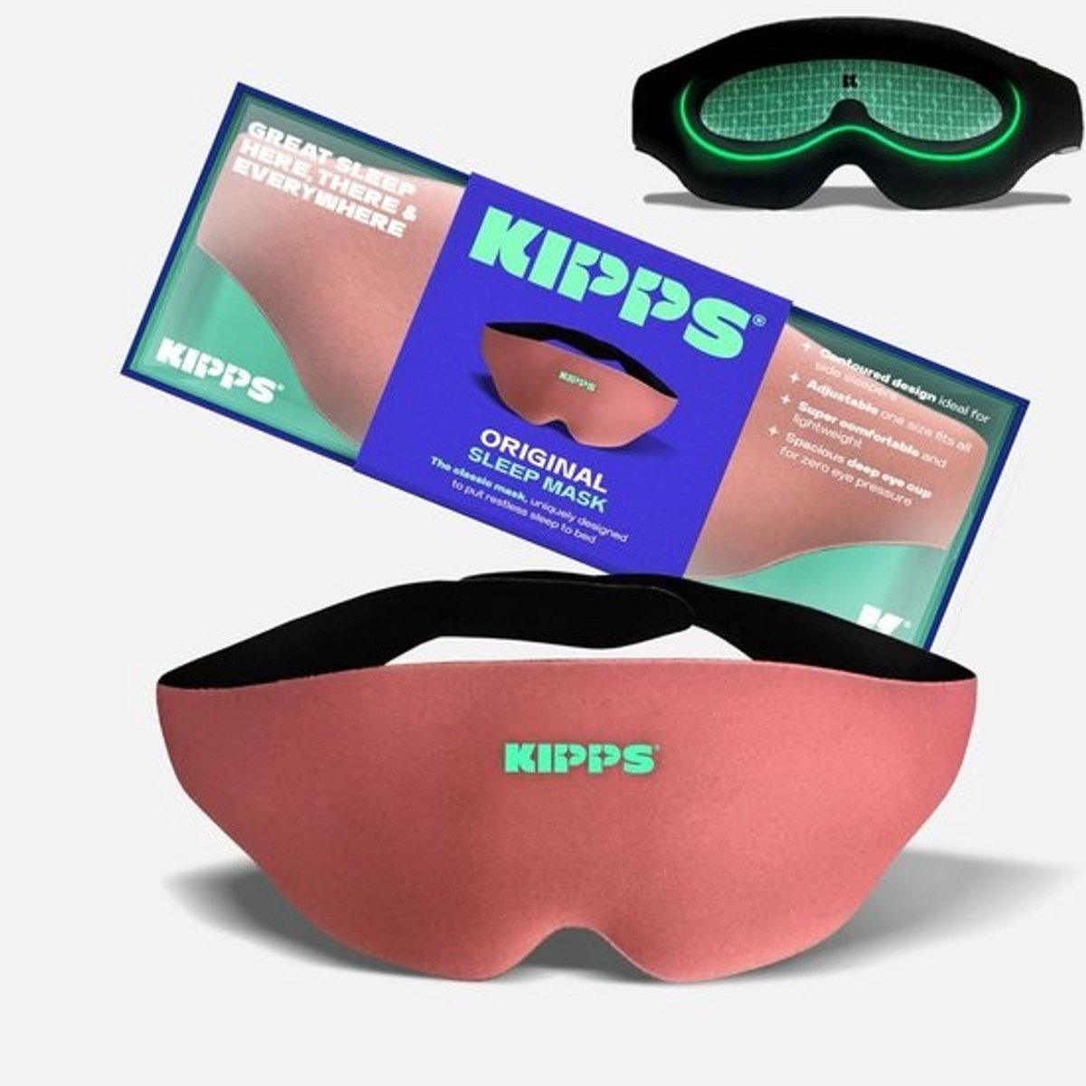 Slaapmasker - Oogmasker Blinddoek - Ontspannen Slapen - 3D Diepe Oogcup - 25 x 10 x 5 cm - Roze
