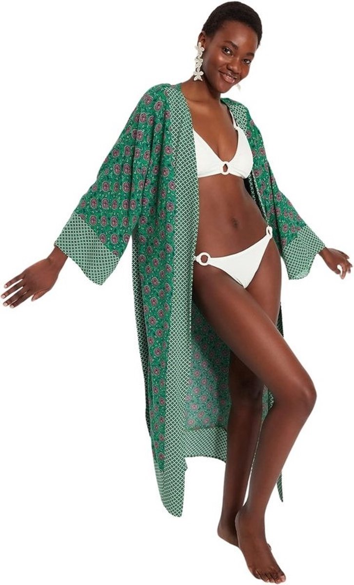 Dames Kimono Kaftan met Bloemenpatroon