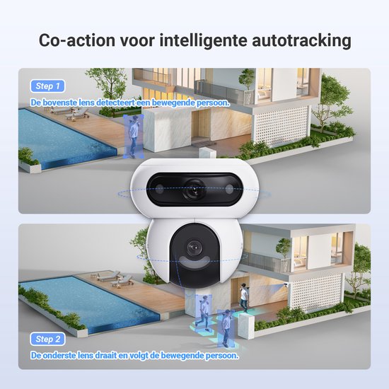 EZVIZ H90 Dual 2K+ Beveiligingscamera Buiten - 360° Pan & Tilt - Patrol Mode, Active Defense & Human Detection - Google Assistant & Alexa - IP65 van EZVIZ — afbeelding 5
