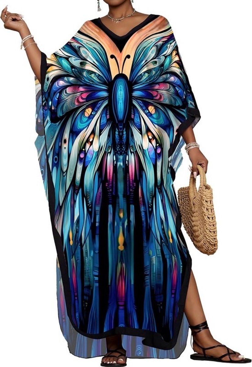 Sexy kimono voor vrouwen - zomer, korte mouwen, gebreide jas, jurk, badpak cover-up
