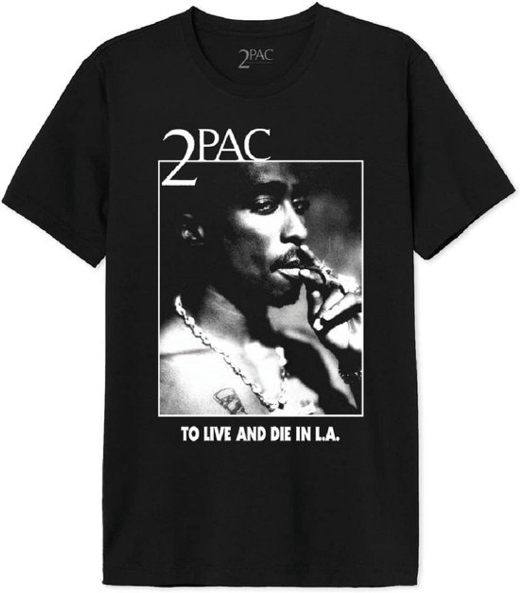 Unisex T-Shirt Zwart - Rock Band 'To Live and Die in L.A' Print