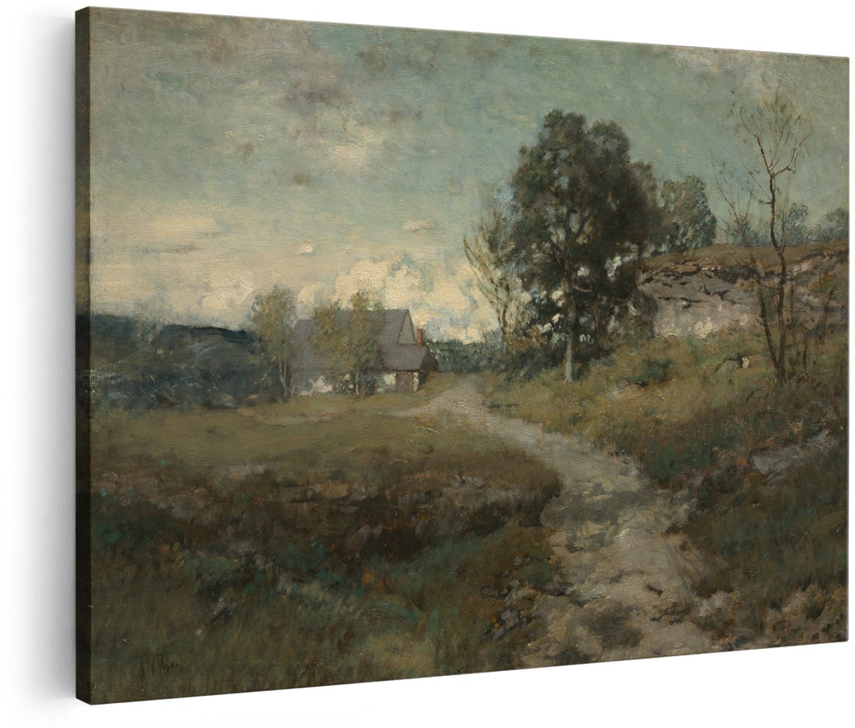 Artaza Canvas Schilderij Landschap - 150x100 cm - Groot - Wanddecoratie Landelijk Huisje - Muurdecoratie Natuur - Schilderijen Op Canvas Woonkamer
