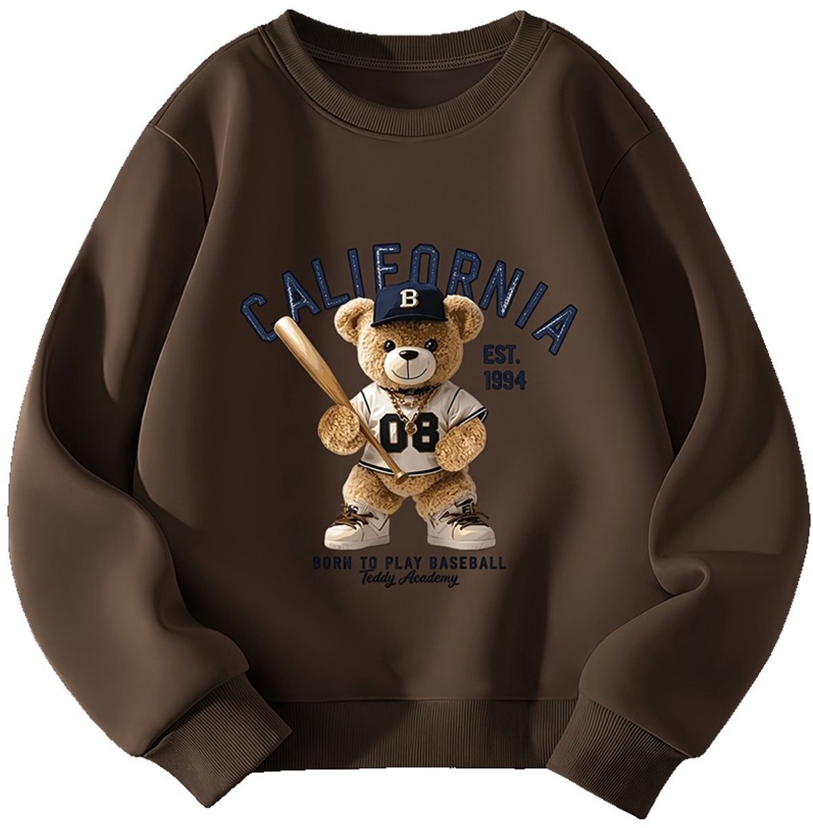Currero Sweater Jongens Sweaters Sweatshirt Hoodie Warme Trui Pullover Jumper Crewneck Vest 9-10 Jaar Bruin