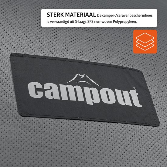 Campout Caravan- en camperdakhoes - 6 x 3 m - Afdekhoes - Camperhoezen - Dakhoes - Caravanhoes - Perfecte Dakhoes voor Caravan en Camper - Ademend 3-laags SFS non-woven PP, 160g/m² - 11 poly — afbeelding 4