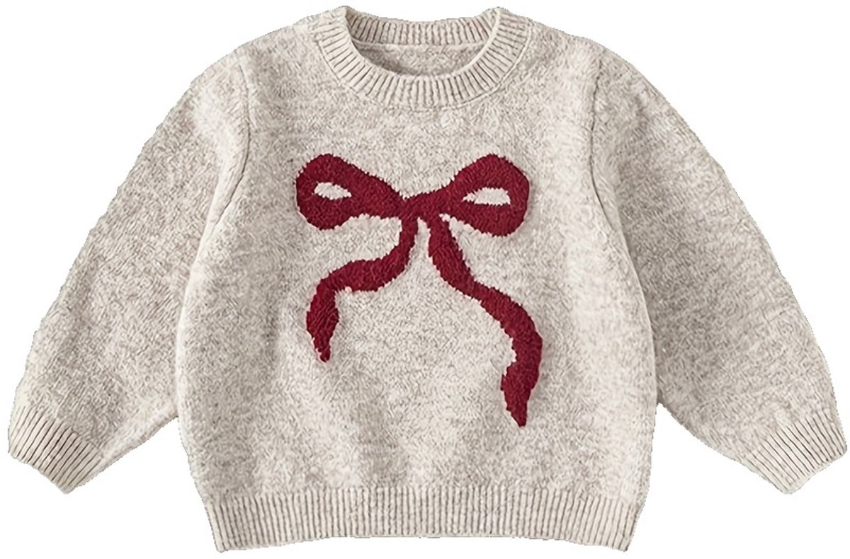 Currero Sweater Meisjes Sweaters Sweatshirt Hoodie Warme Trui Pullover Jumper Crewneck Vest Lichtgrijs 9-12 Maanden