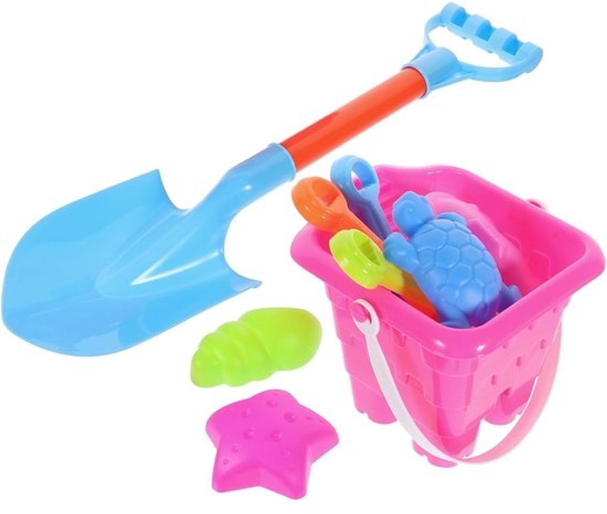 Kinderspeelset Zand - Strandspeelgoed Emmertje Schepje - Buitenspelen Park Strand - Ergonomisch Handvat - 16 x 15 x 13.5 cm