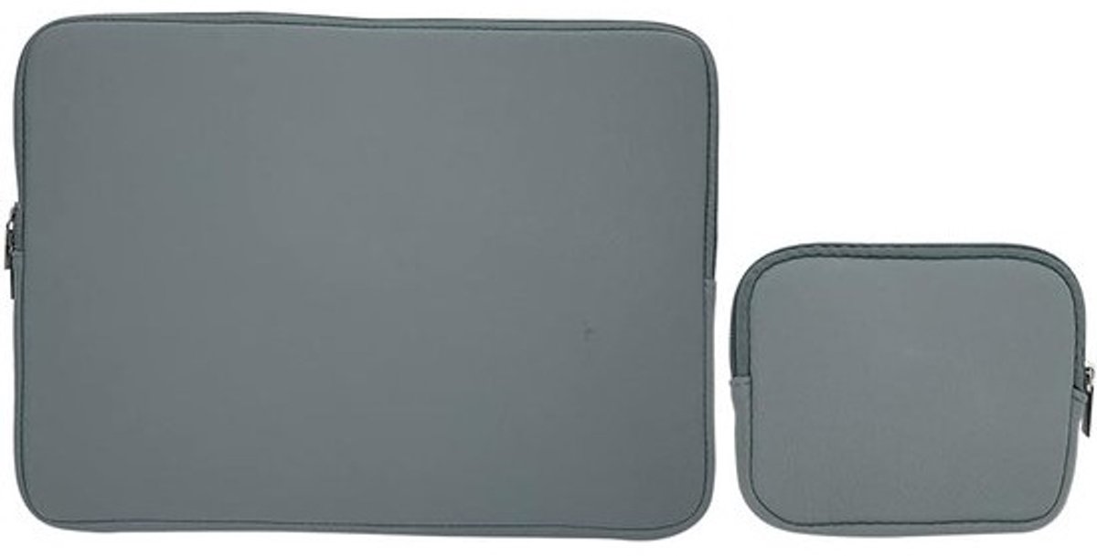 Laptophoes - Computertas Notebook - Reisbescherming - Duurzaam Materiaal - 15.6 Inch - Grijs