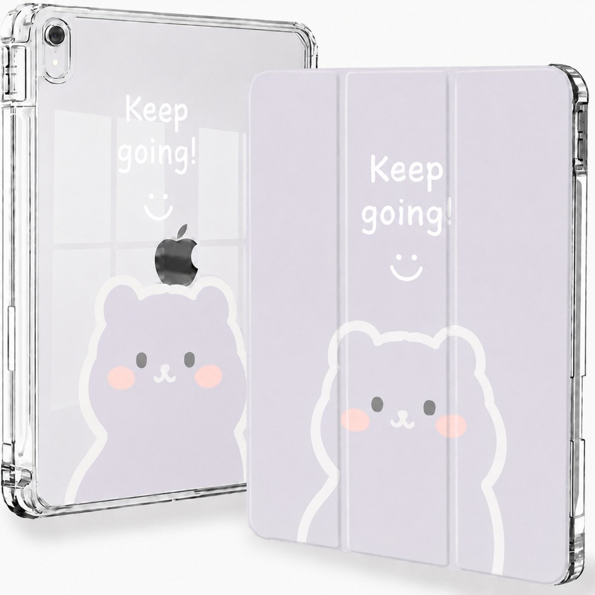 Sounix Tablet hoes geschikt voor Apple iPad 11 (2025) A16 / Apple iPad 10.9 (2022) - Hoesje met Pencil Houder Uitsparing - Engelse teddybeer