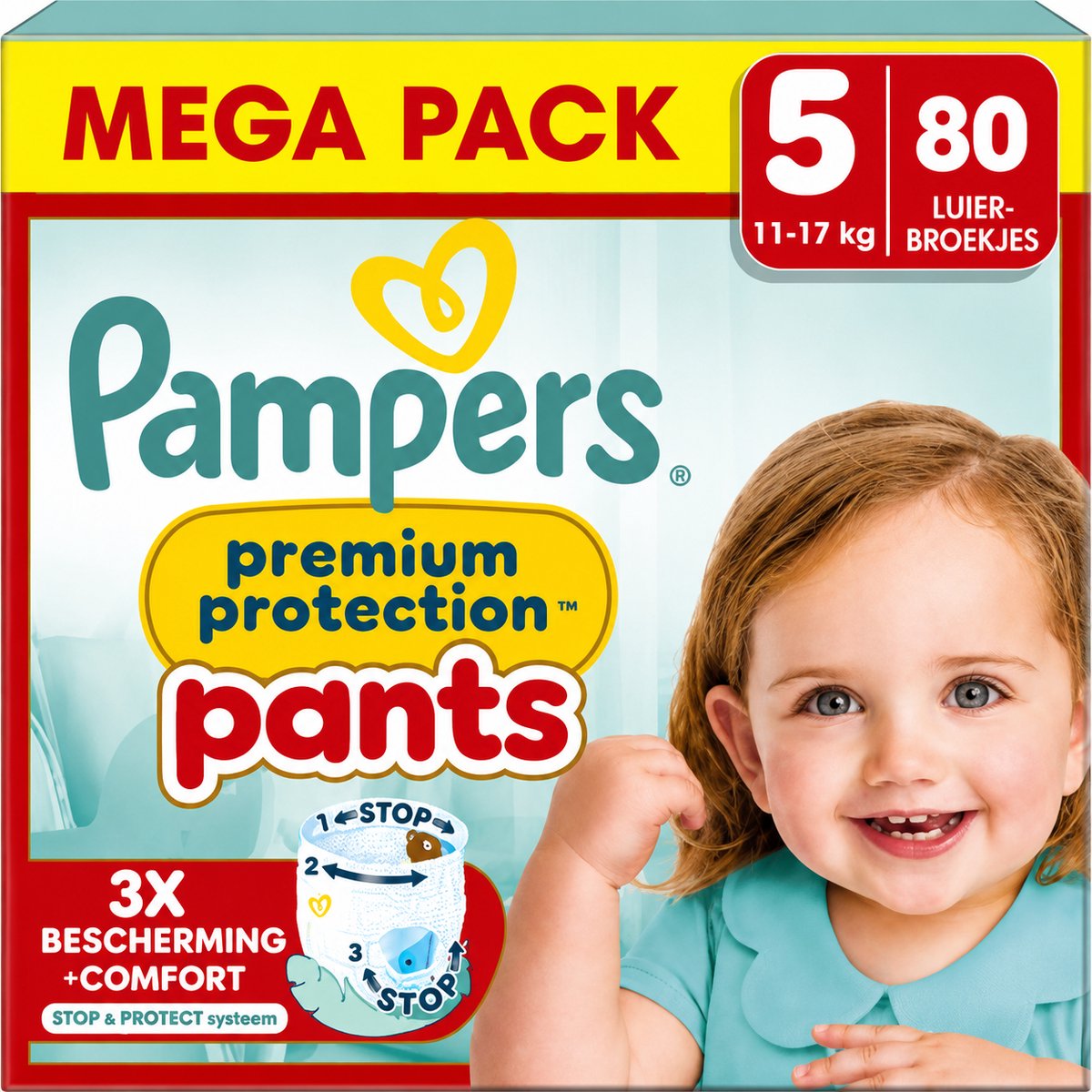 Pampers Premium Protection Pants Maat 5 Voordeelbox - 80 Luierbroekjes (2 x 40) - 11-17 kg