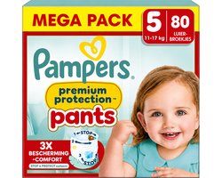 Pampers Premium Protection Pants Maat 5 Voordeelbox - 80 Luierbroekjes (2 x 40) - 11-17 kg