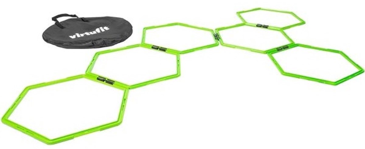 Agility Grid Set - Trainingsladder Voetbal - Sport Training - Inclusief Opbergtas - 6 Stuks
