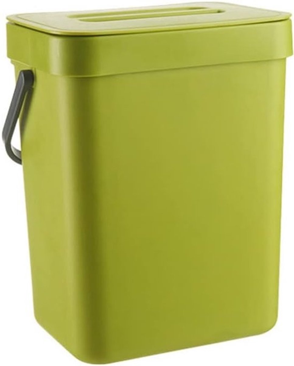 Keuken Compostbak - Afvalbak Aanrecht - Afval Scheiden - Compact 3 Liter - 16x13x20.5 cm