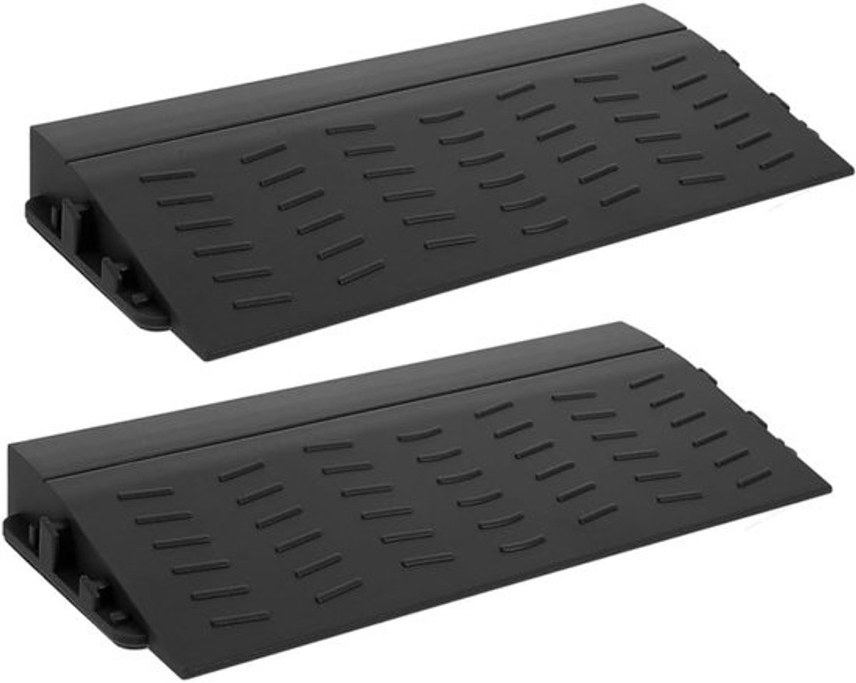 Drempel Hulpstukken - Robotstofzuiger Accessoires - Robotstofzuiger Gebruik - Antislip Oppervlak - 21 x 9 x 2 cm - Zwart