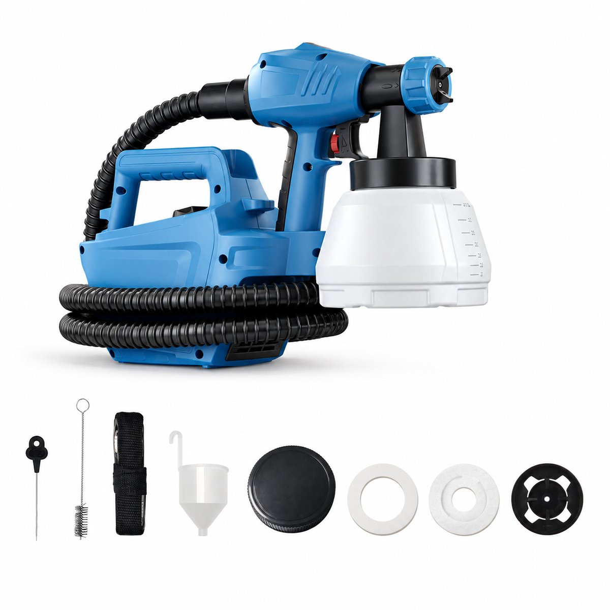 North Collective Verfspuit - 800 W - Verfspuiten Elektrisch - Verfspuit Machine - Verfspuitpistool - 1300 ml - 3 Spuitstukken - Verstelbare Spuitpatronen