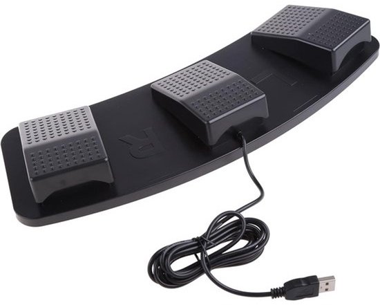 USB Voetpedaal - Voet Switch Controller - Computer Bediening - Aanpasbare Functies - 39.8 x 16 x 5 cm - Zwart — afbeelding 3
