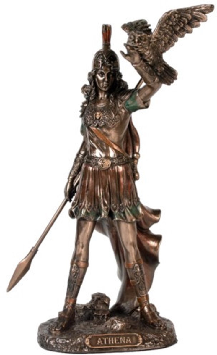 Athena - Griekse god - bronzen beeld - 20 cm